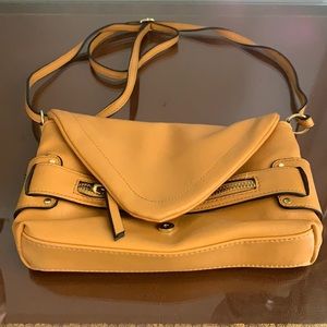Nicole Miller NY Mustard yellow Crossbody purse